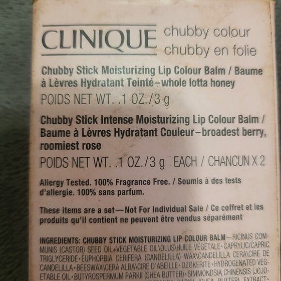 Set of 3 Full size Clinique Chubby Stick Moisturizing Lip Color Balm Boxed - Picture 11 of 15